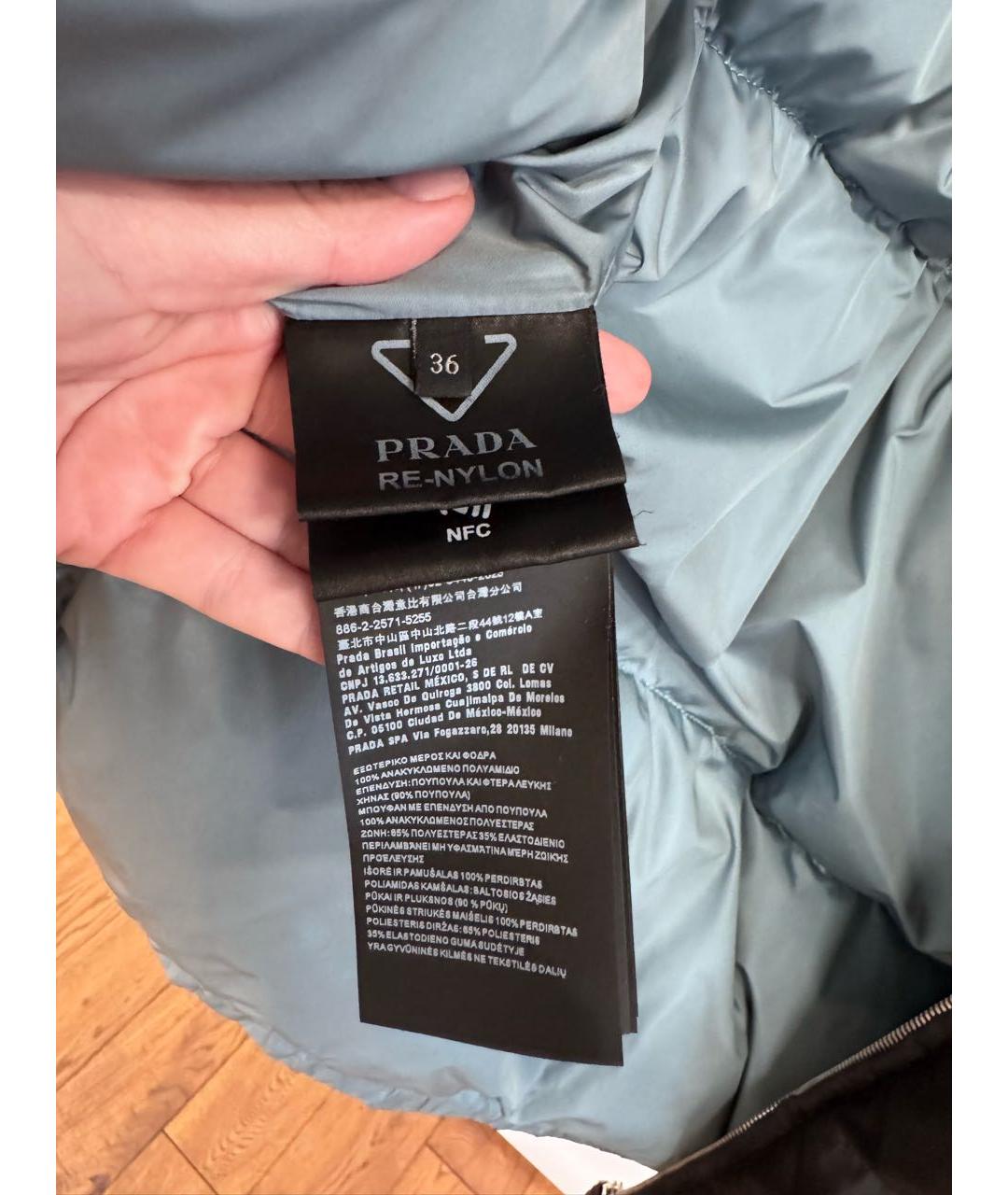 PRADA Черная полиэстеровая куртка, фото 4