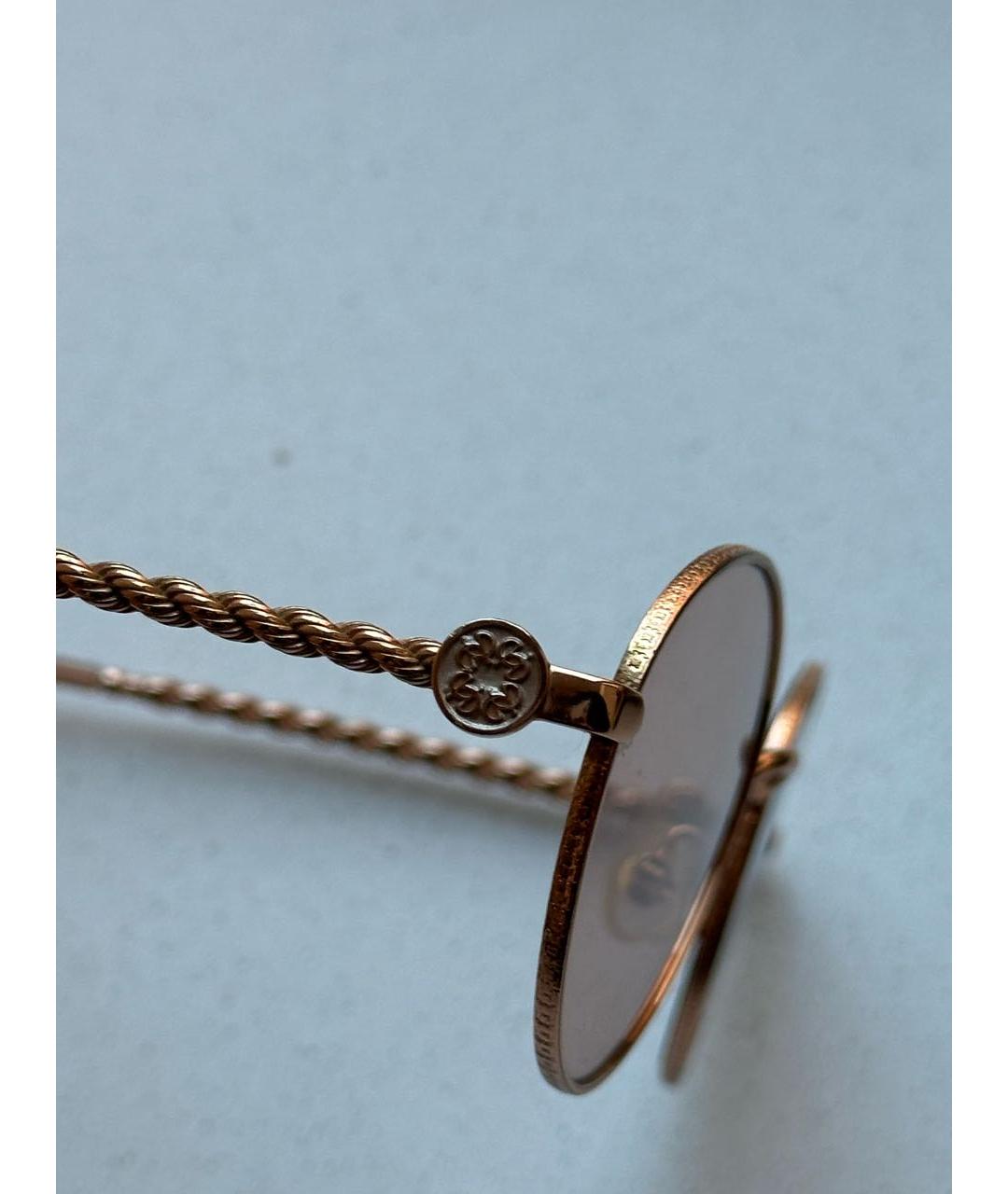 ELIE SAAB Розовые металлические солнцезащитные очки, фото 3