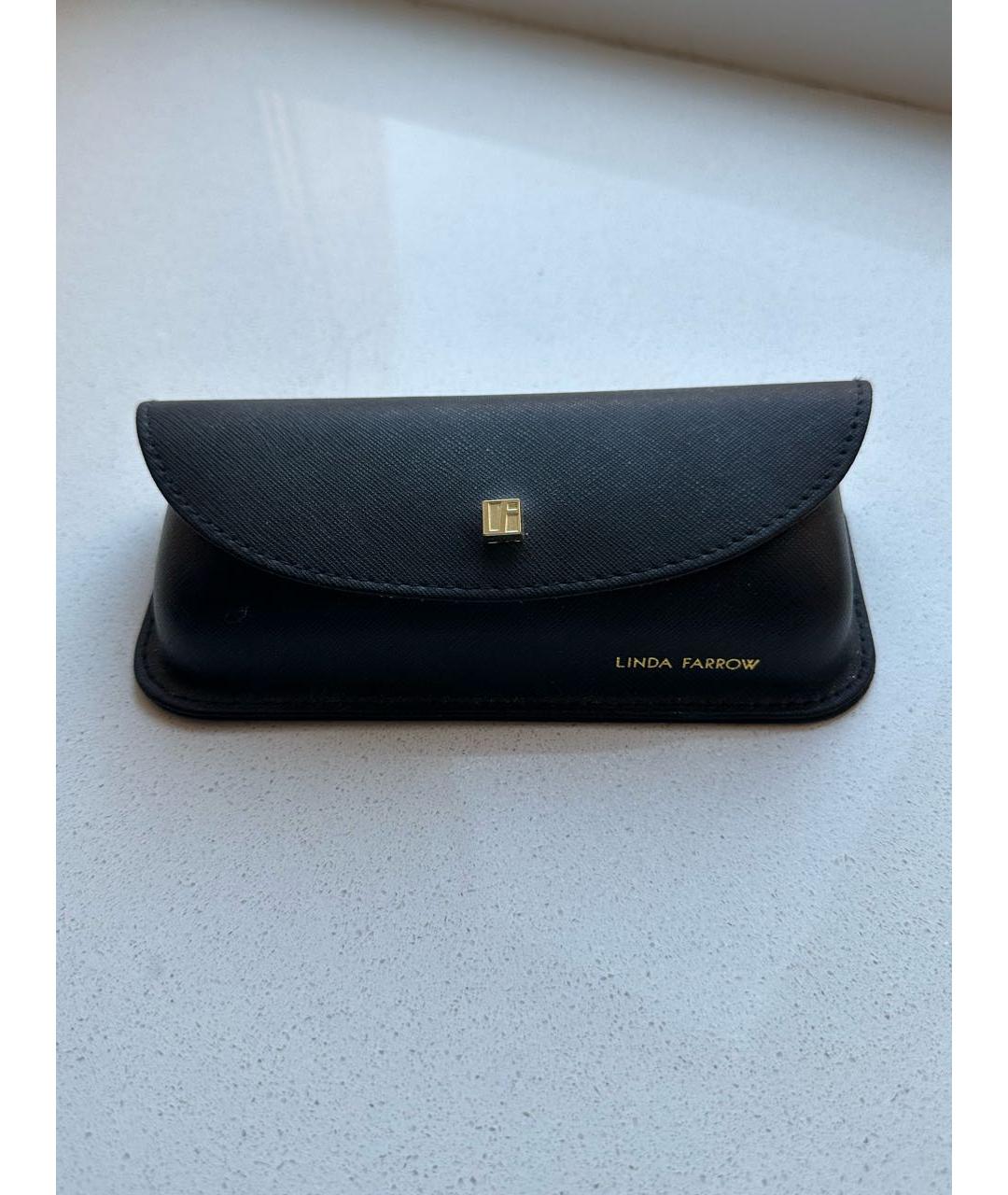 LINDA FARROW Золотые металлические солнцезащитные очки, фото 4