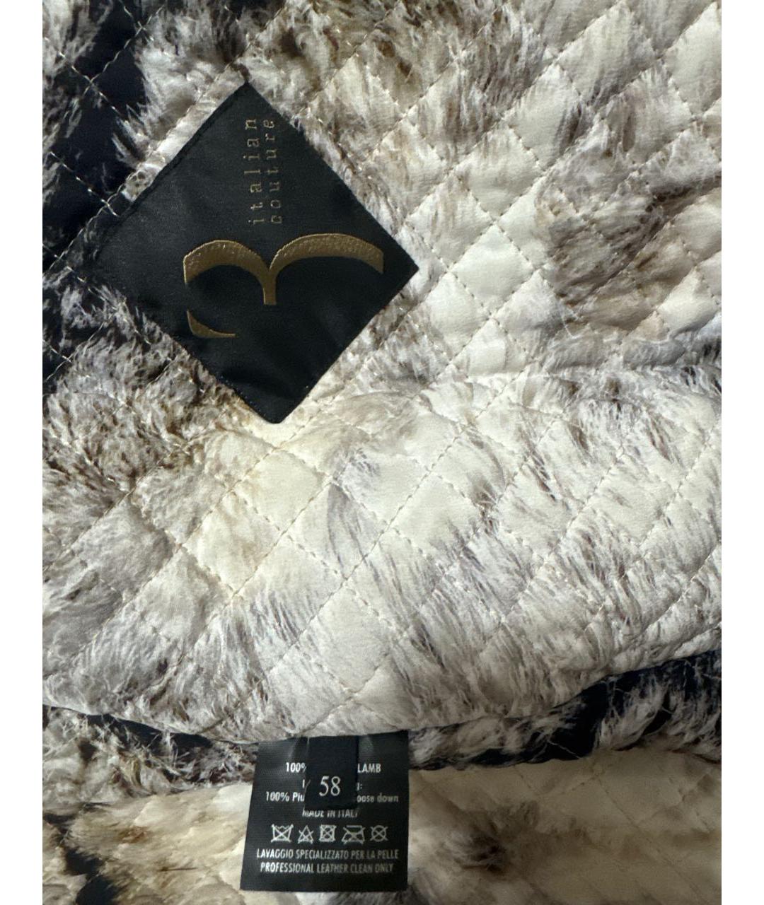 BILLIONAIRE Черный кожаный пуховик, фото 4