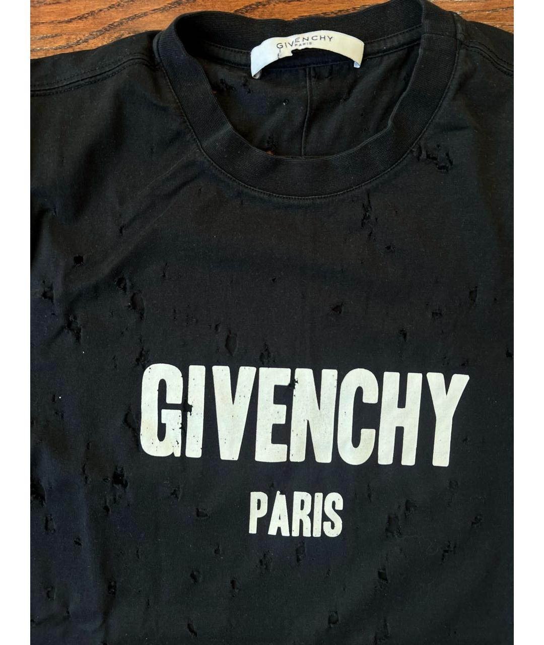 GIVENCHY Черная хлопковая футболка, фото 3