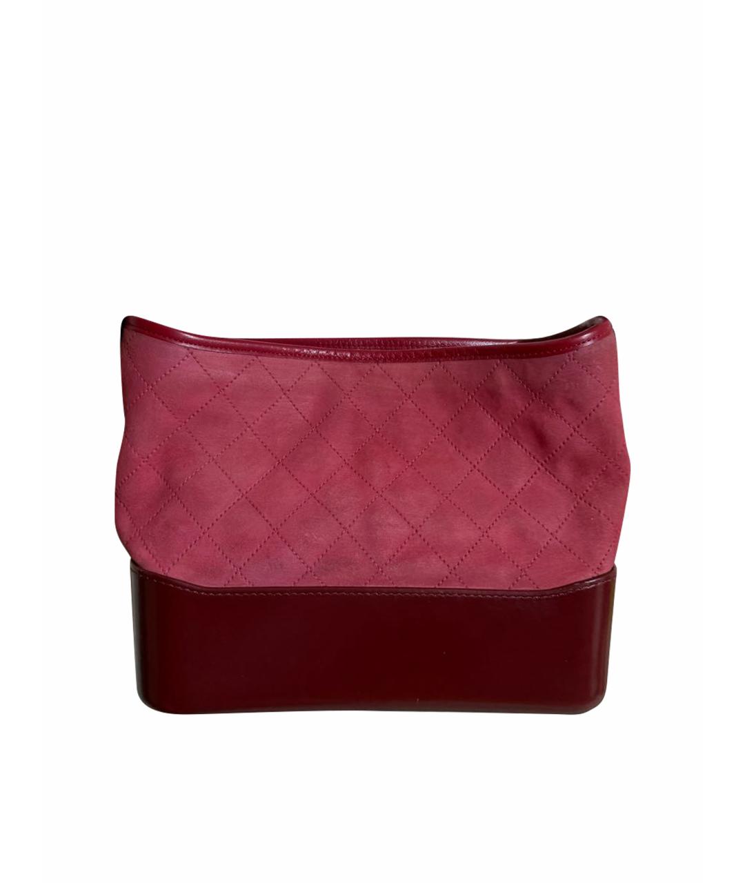 CHANEL Бордовая замшевая сумка через плечо, фото 1