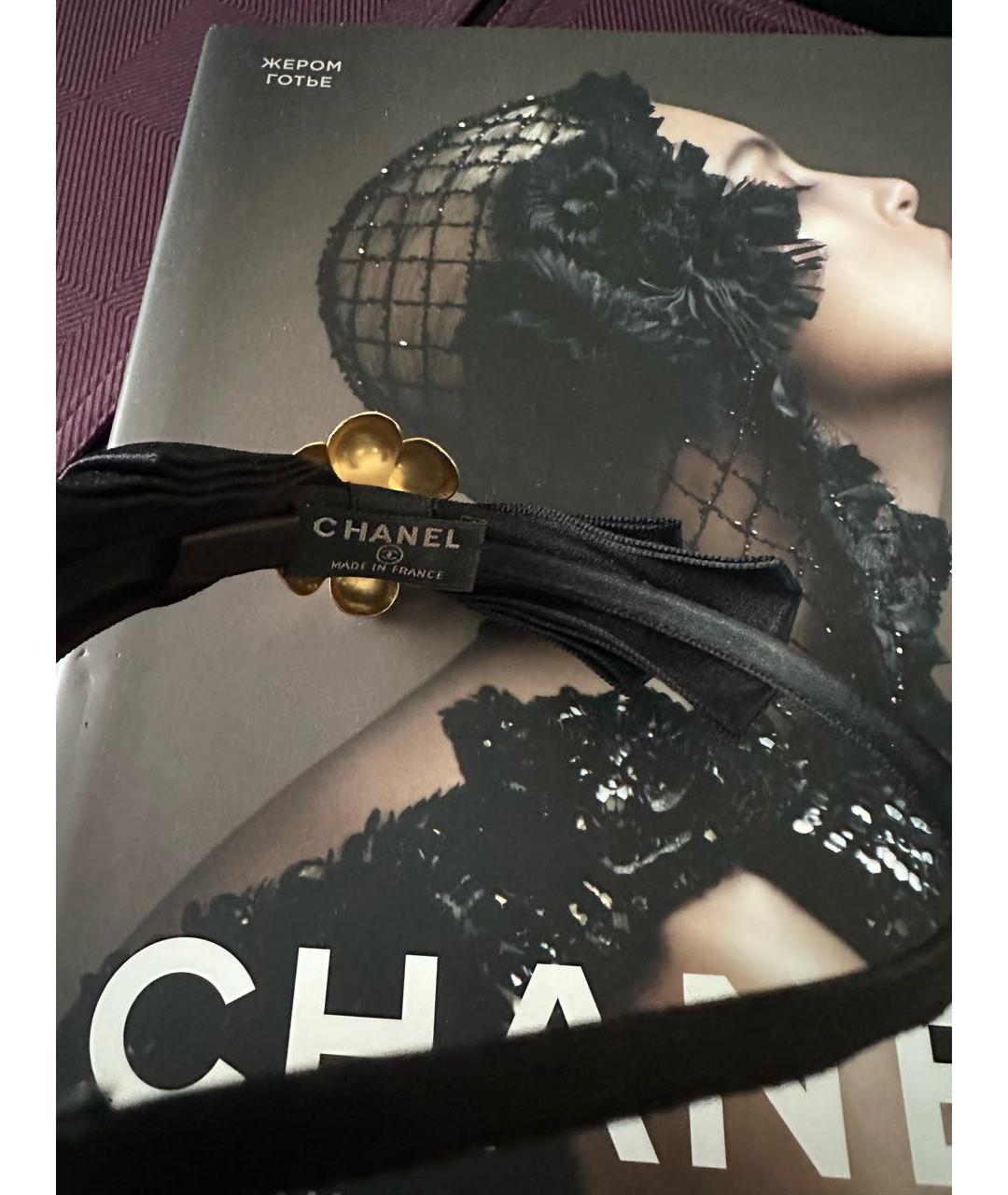 CHANEL Черный ободок, фото 3