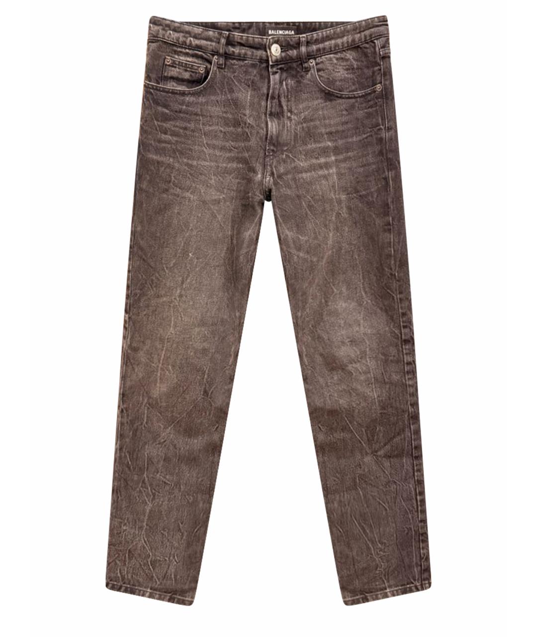 BALENCIAGA Черные хлопковые прямые джинсы, фото 1