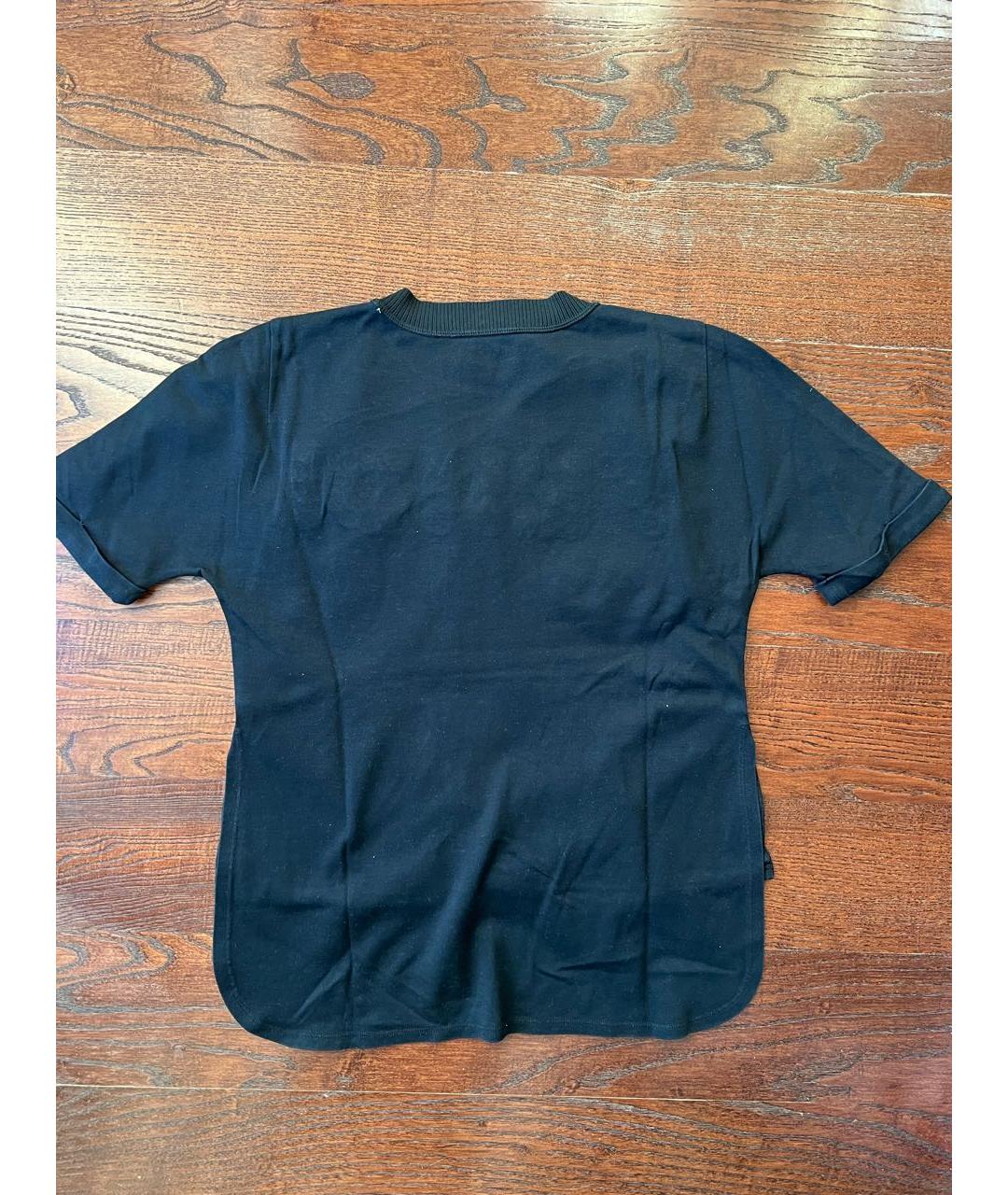 FENDI Черная хлопковая футболка, фото 2