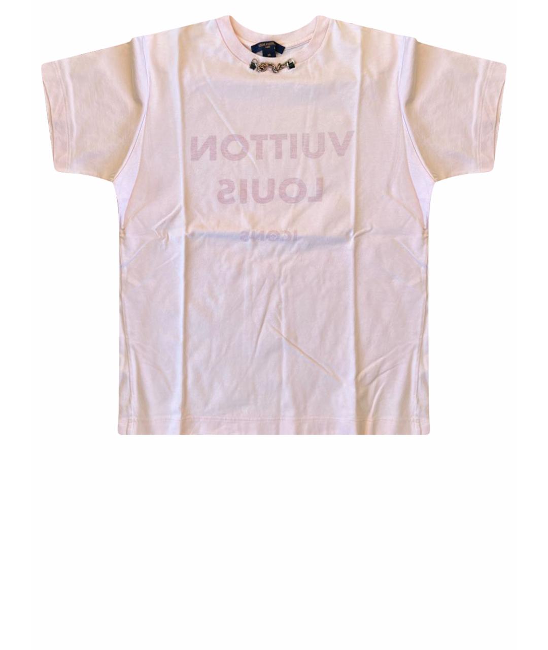 LOUIS VUITTON Розовая хлопковая футболка, фото 1