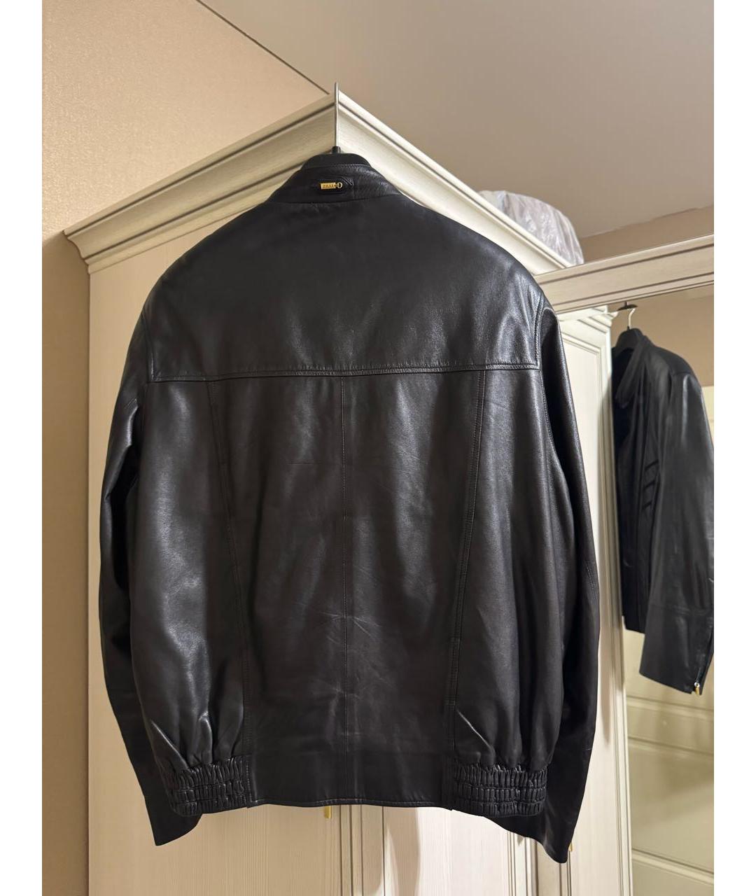 ZILLI Черная кожаная куртка, фото 4