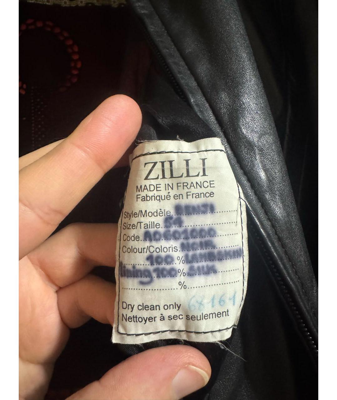ZILLI Черная кожаная куртка, фото 2