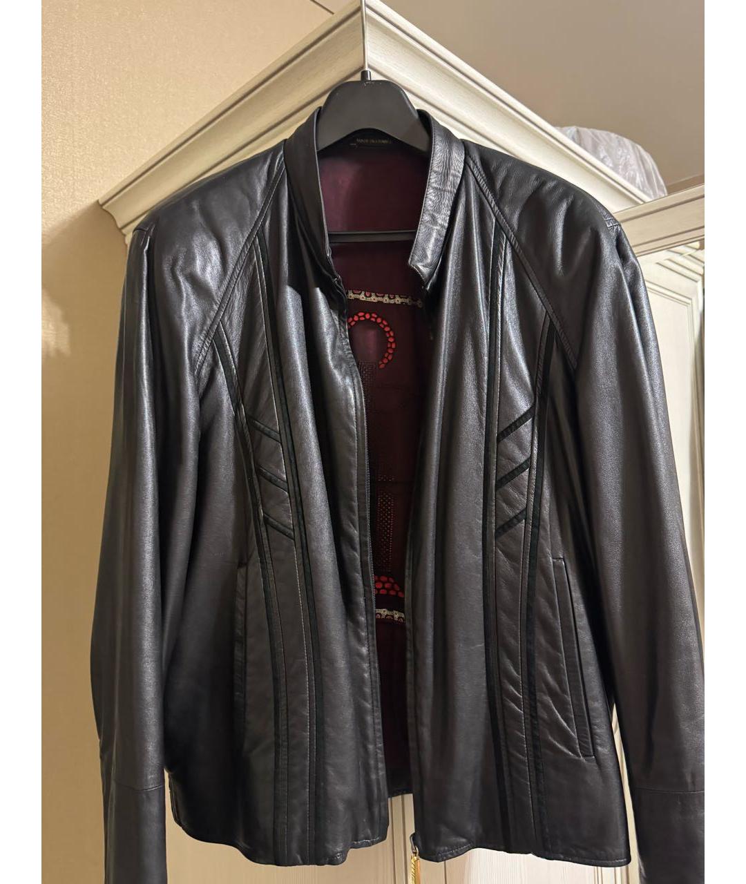 ZILLI Черная кожаная куртка, фото 5