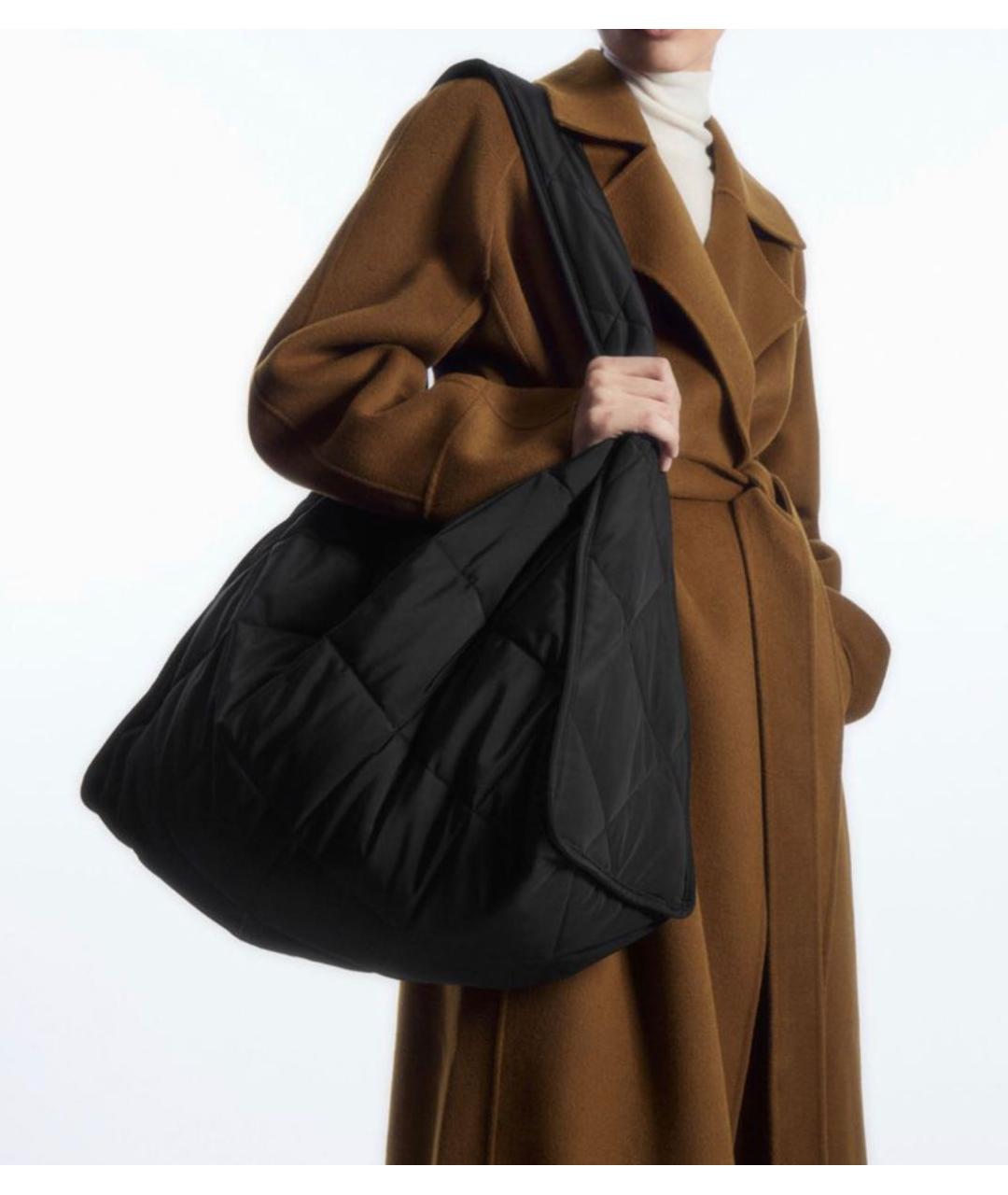 COS Черная тканевая сумка через плечо, фото 7