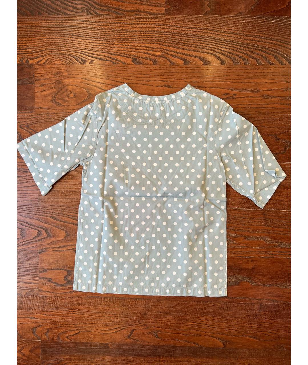 DOLCE&GABBANA Голубая хлопковая футболка, фото 2