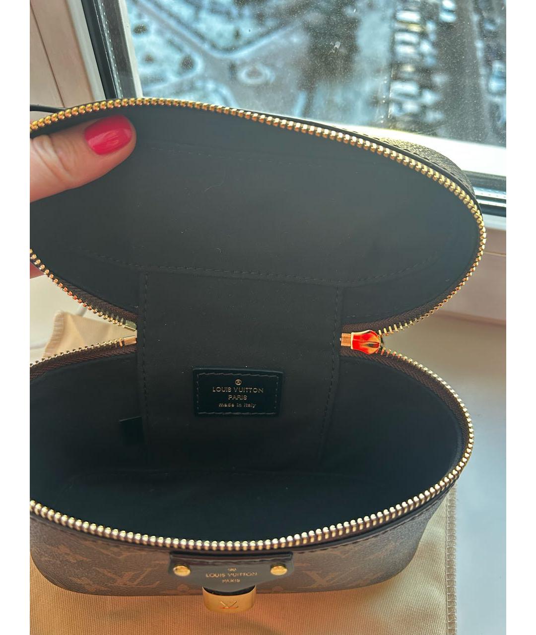 LOUIS VUITTON Коричневая кожаная сумка через плечо, фото 6