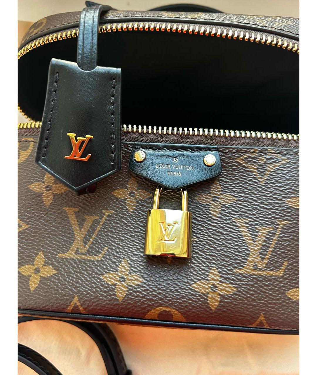 LOUIS VUITTON Коричневая кожаная сумка через плечо, фото 7