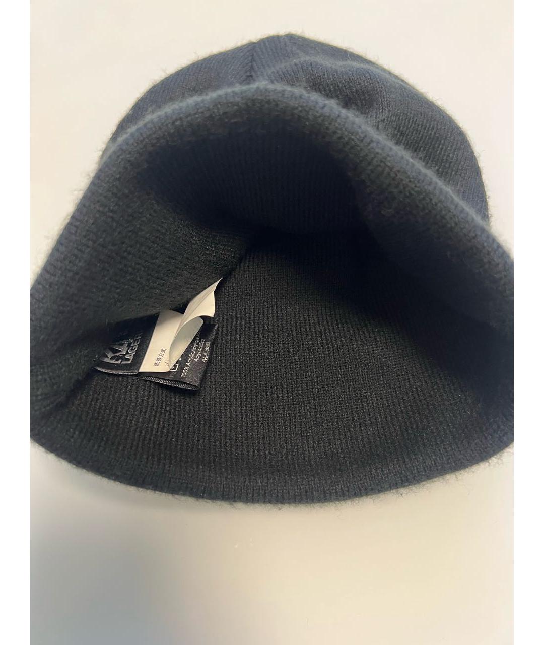 KARL LAGERFELD Черная шерстяная шапка, фото 4