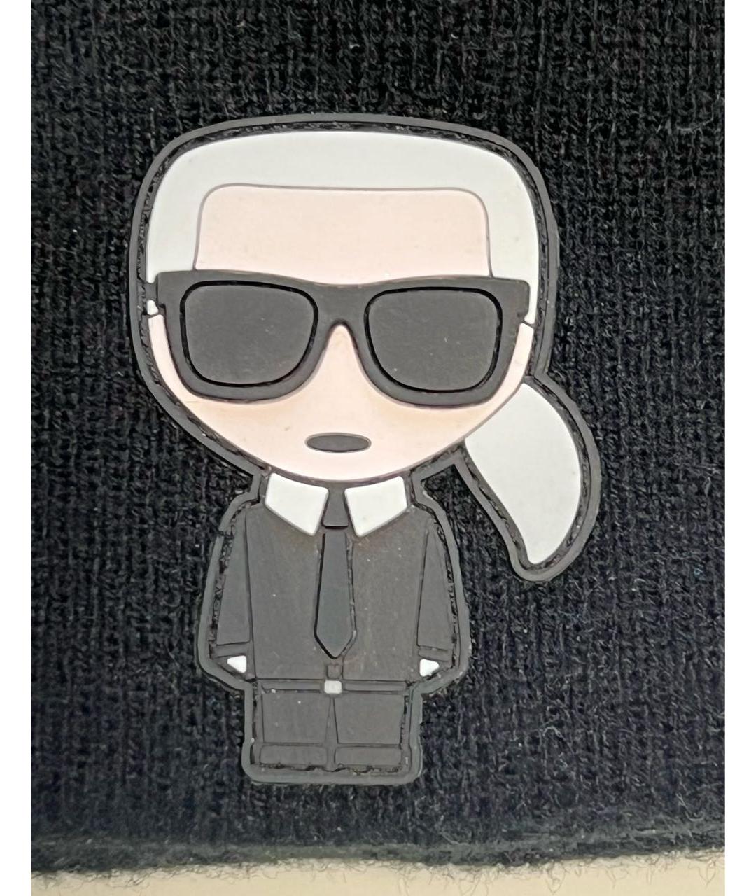 KARL LAGERFELD Черная шерстяная шапка, фото 5
