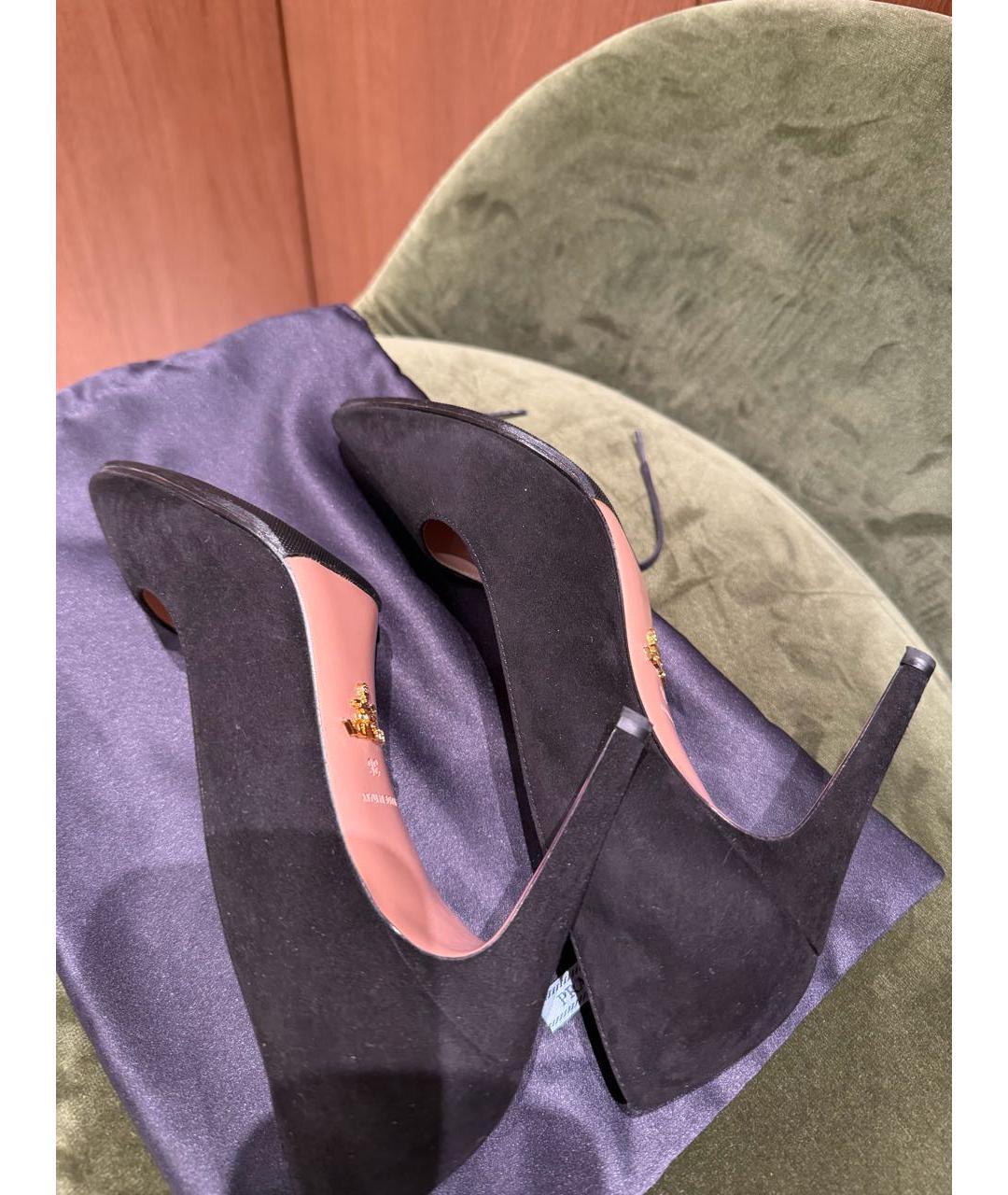 PRADA Черные замшевые туфли, фото 6