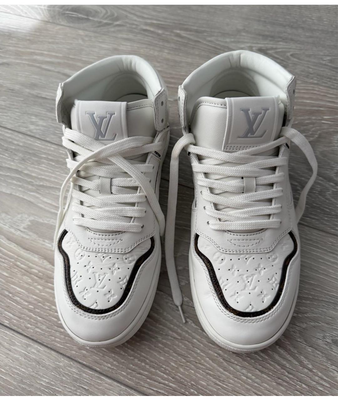 LOUIS VUITTON Белые кожаные кроссовки, фото 2