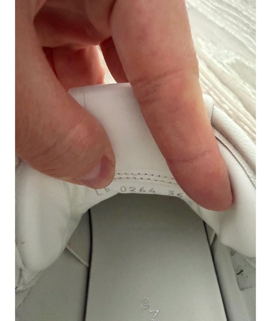 LOUIS VUITTON Белые кожаные кроссовки, фото 7
