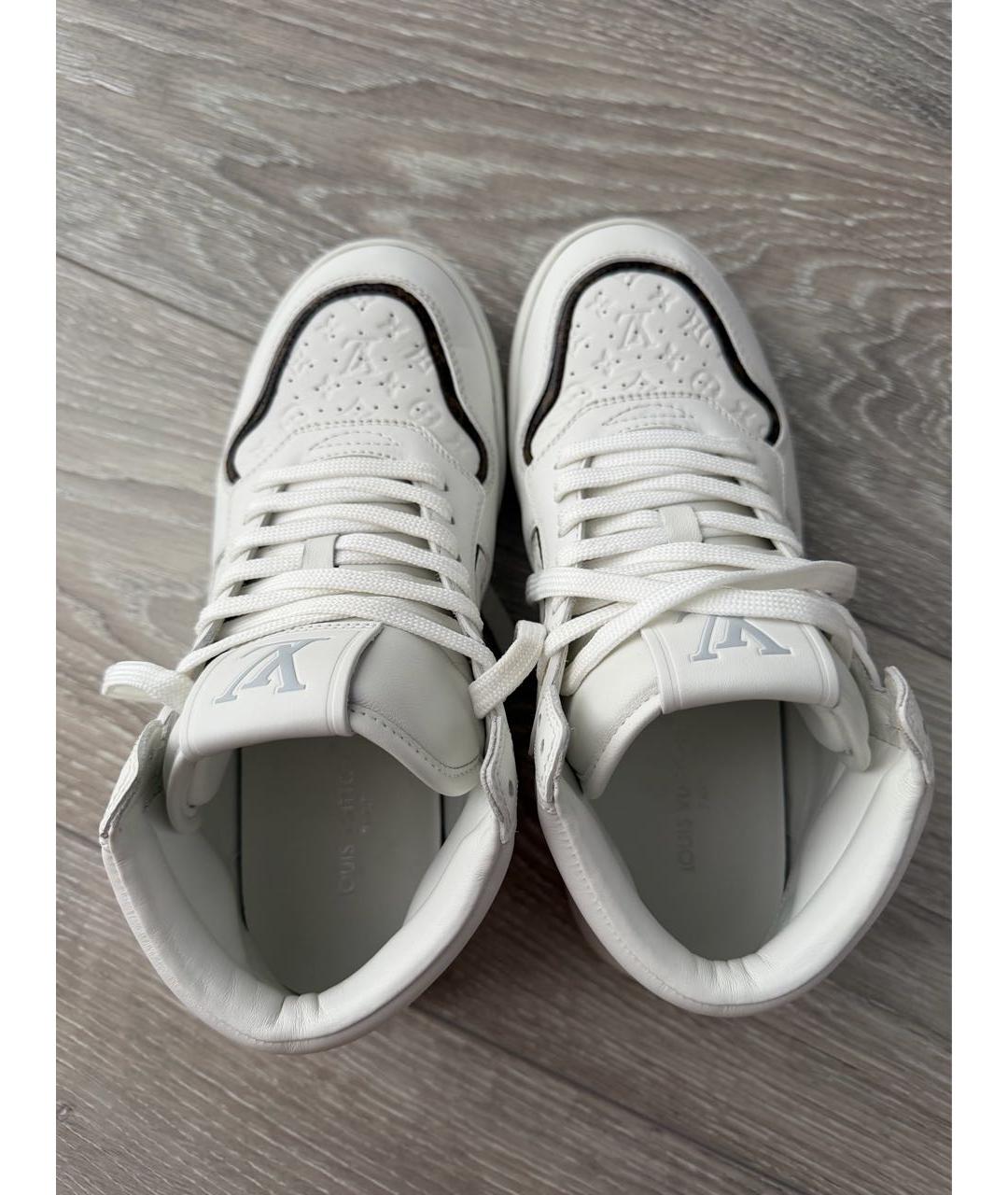 LOUIS VUITTON Белые кожаные кроссовки, фото 3