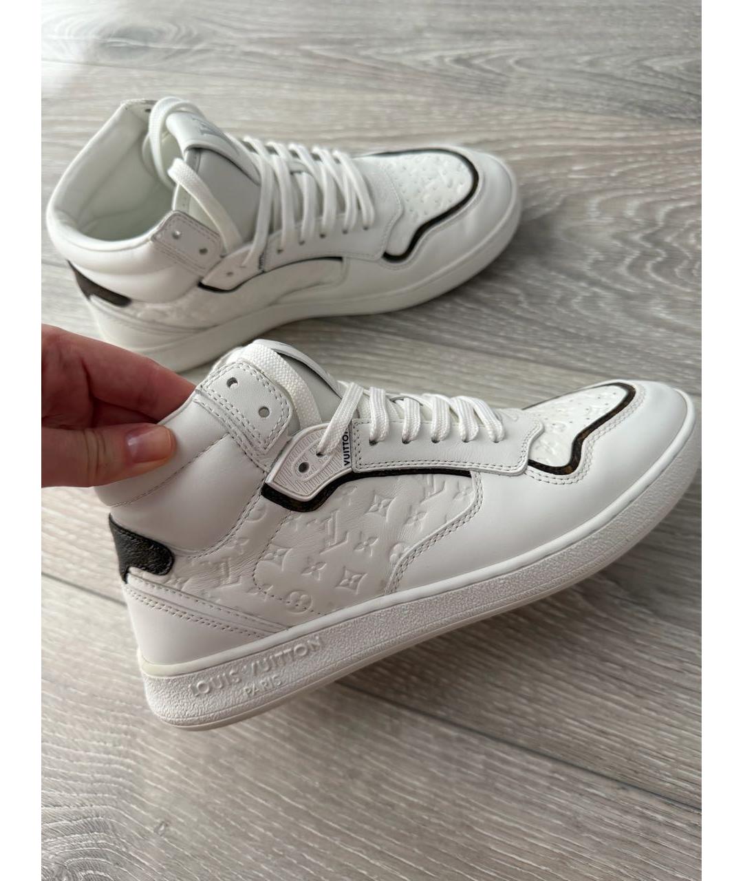 LOUIS VUITTON Белые кожаные кроссовки, фото 6