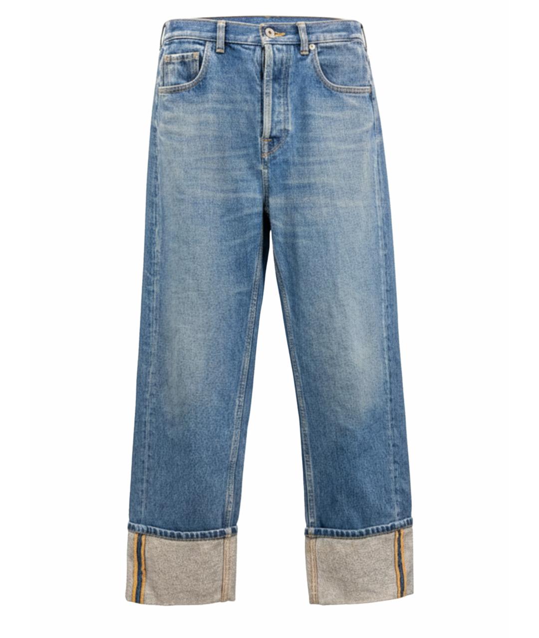 VALENTINO Синие хлопковые прямые джинсы, фото 1