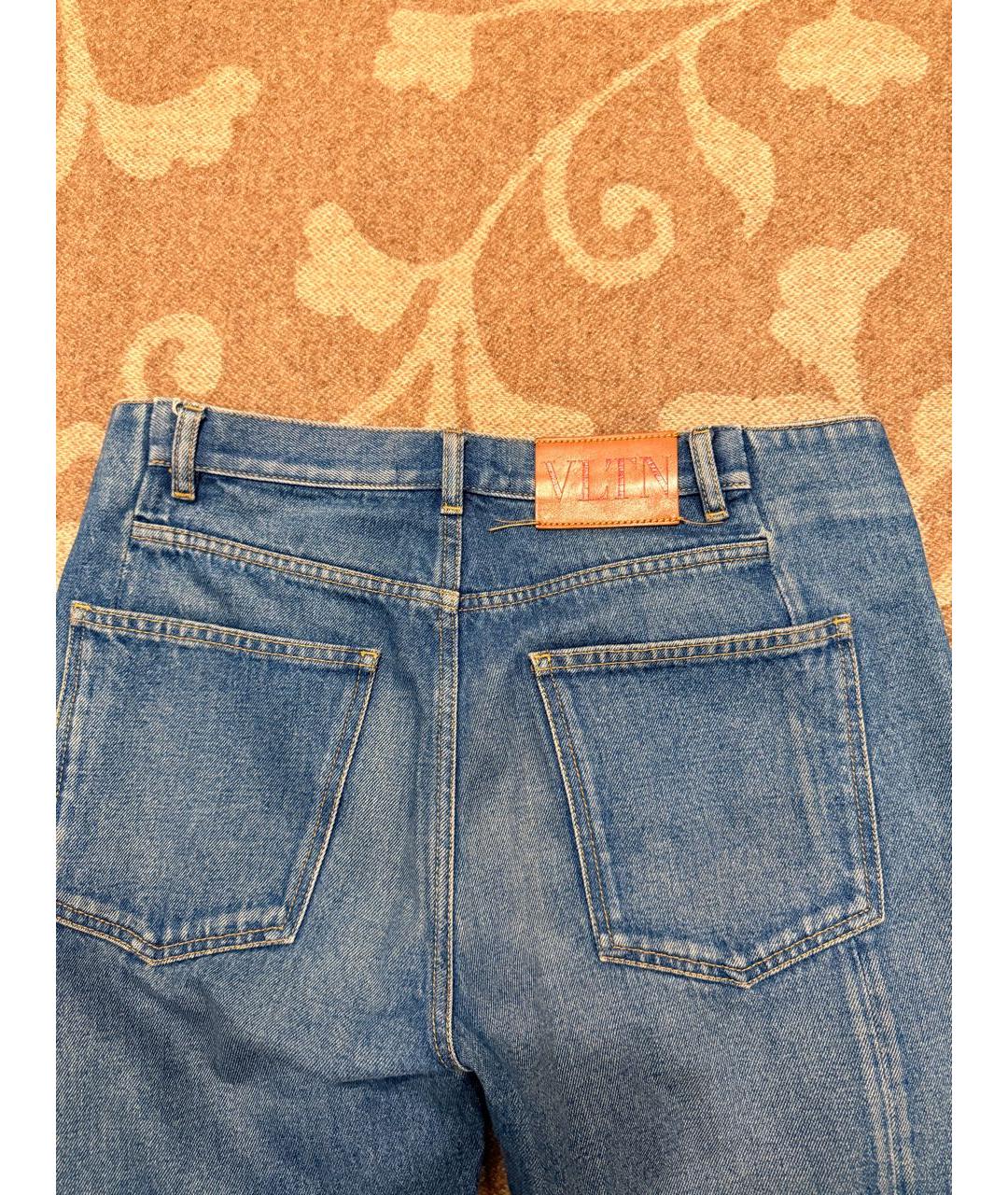 VALENTINO Синие хлопковые прямые джинсы, фото 4