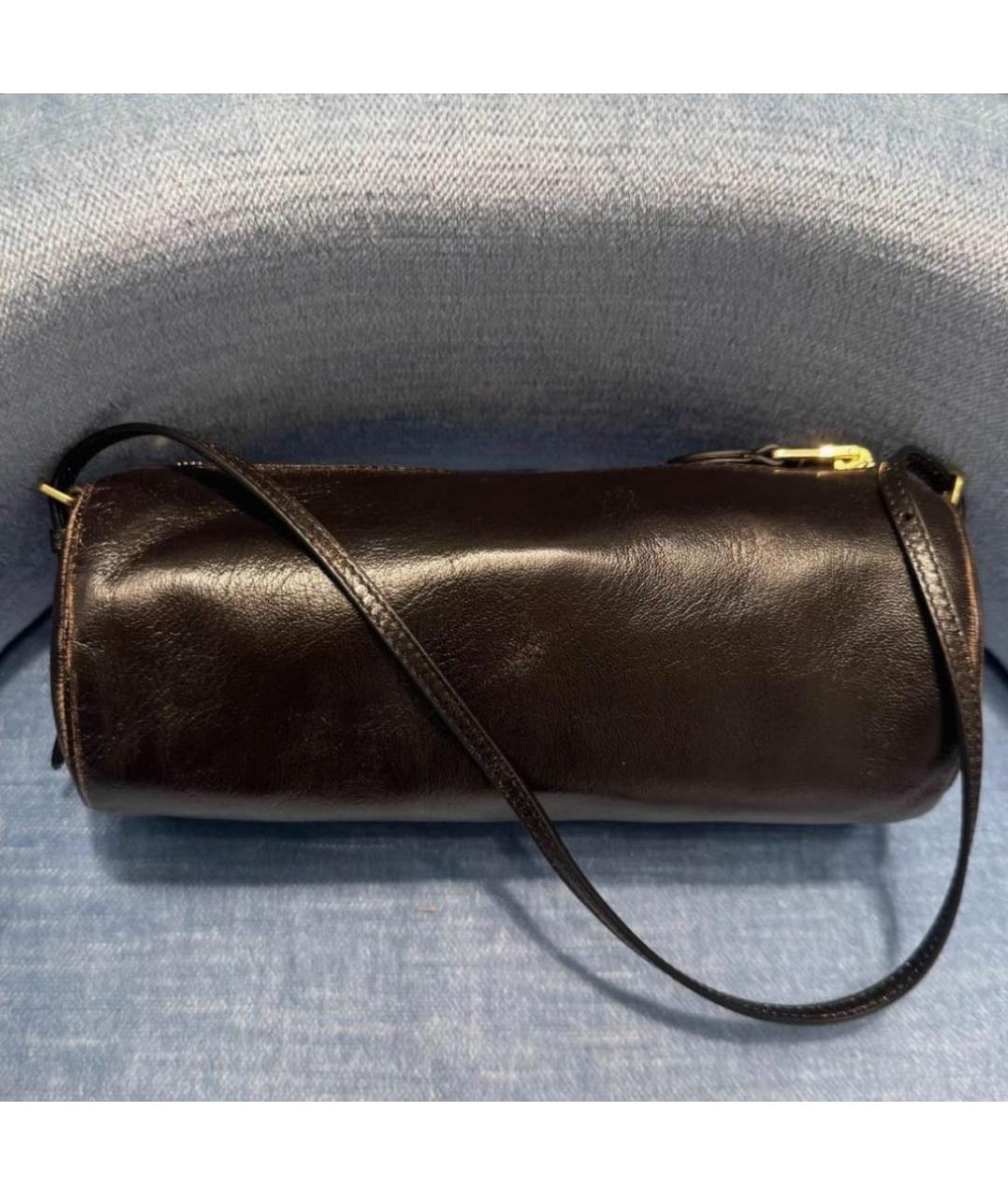 MIU MIU Коричневая кожаная сумка через плечо, фото 6