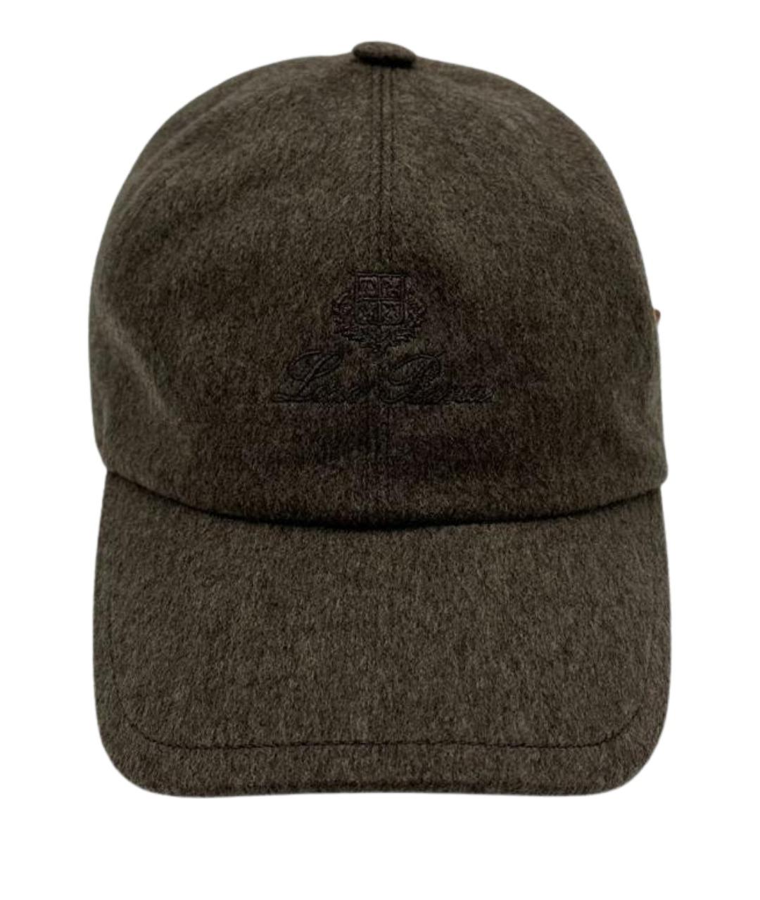 LORO PIANA Коричневая кашемировая кепка/бейсболка, фото 1