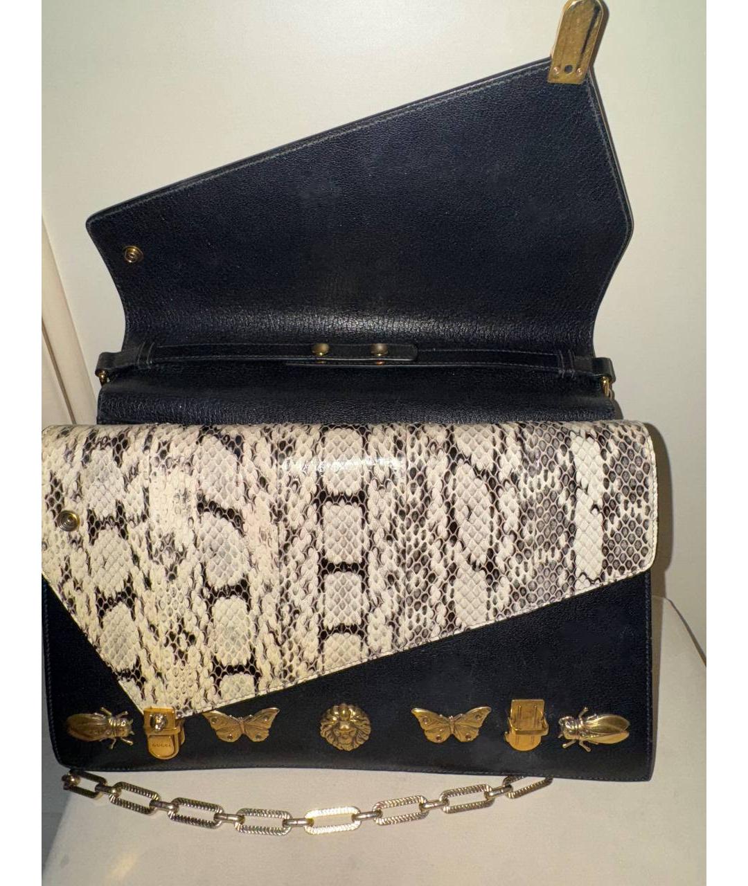 GUCCI Черная кожаная сумка с короткими ручками, фото 2