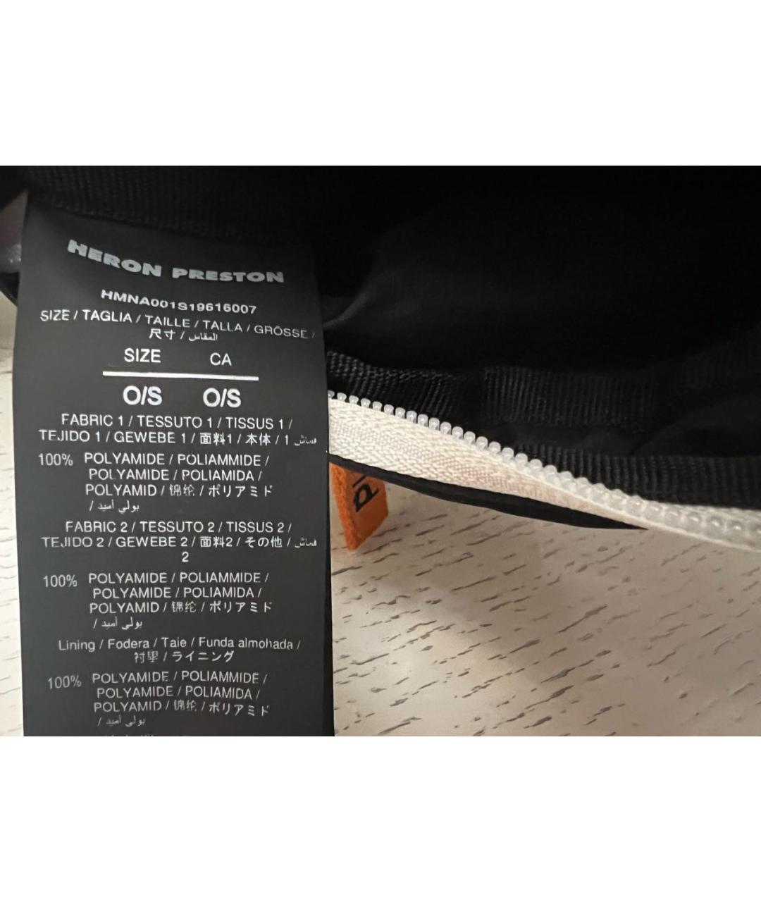 HERON PRESTON Черная синтетическая поясная сумка, фото 4