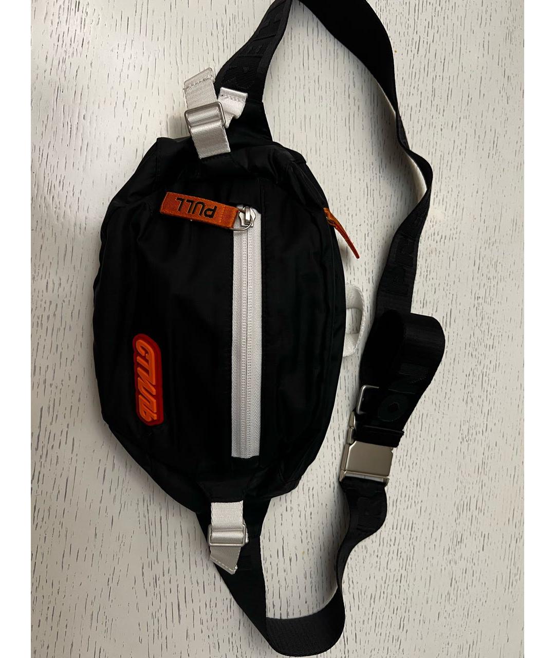 HERON PRESTON Черная синтетическая поясная сумка, фото 5