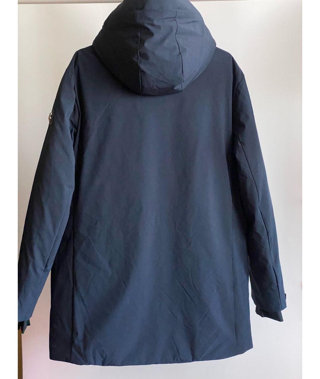 CAVALLI CLASS Темно-синяя полиэстеровая куртка, фото 3