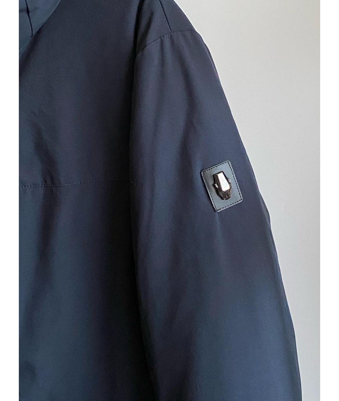 CAVALLI CLASS Темно-синяя полиэстеровая куртка, фото 2