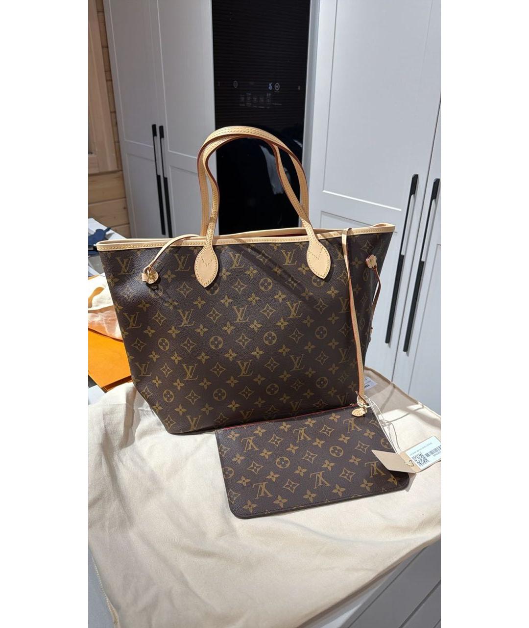 LOUIS VUITTON Коричневая сумка тоут, фото 3