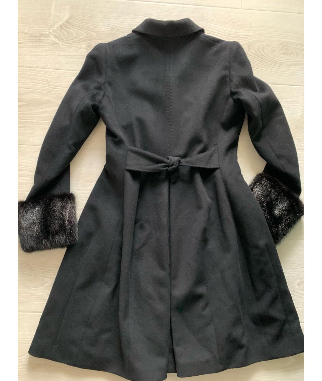 BLUMARINE Черное шерстяное пальто, фото 2