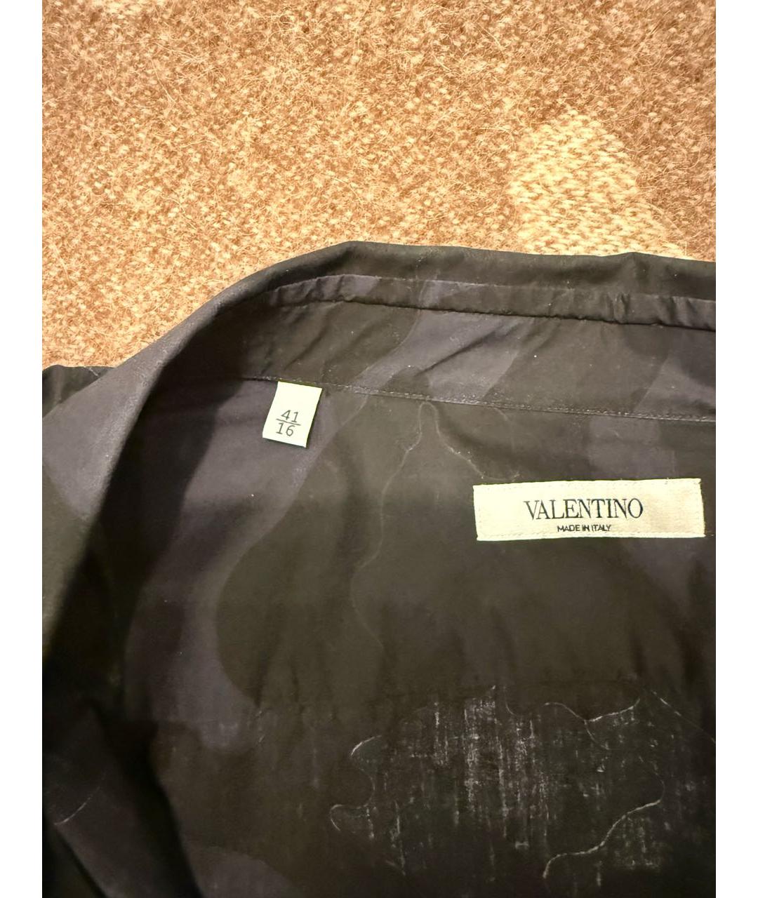 VALENTINO Черная хлопковая кэжуал рубашка, фото 4