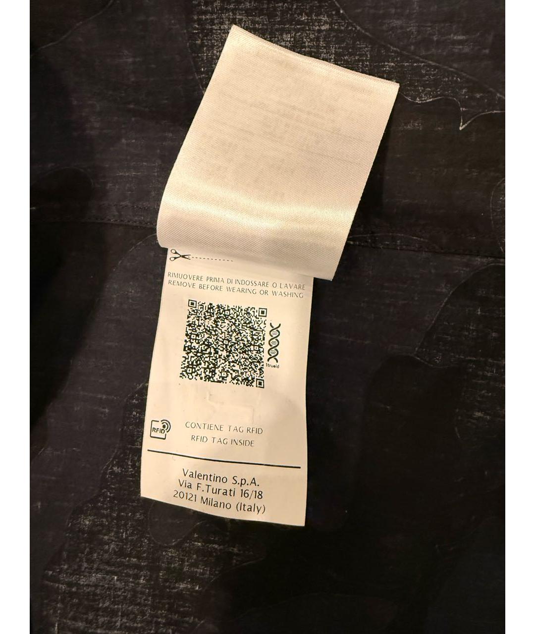 VALENTINO Черная хлопковая кэжуал рубашка, фото 5