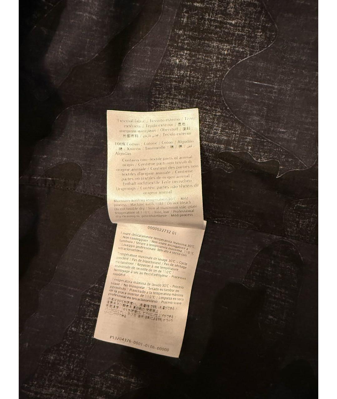 VALENTINO Черная хлопковая кэжуал рубашка, фото 6