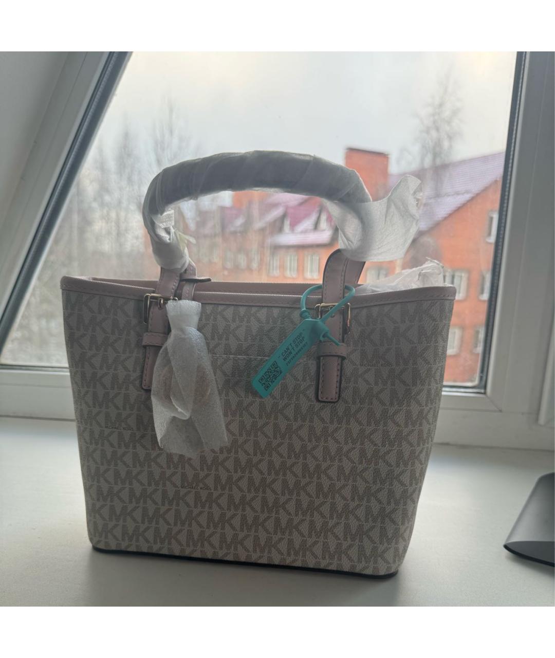 MICHAEL KORS Коралловая кожаная сумка через плечо, фото 3