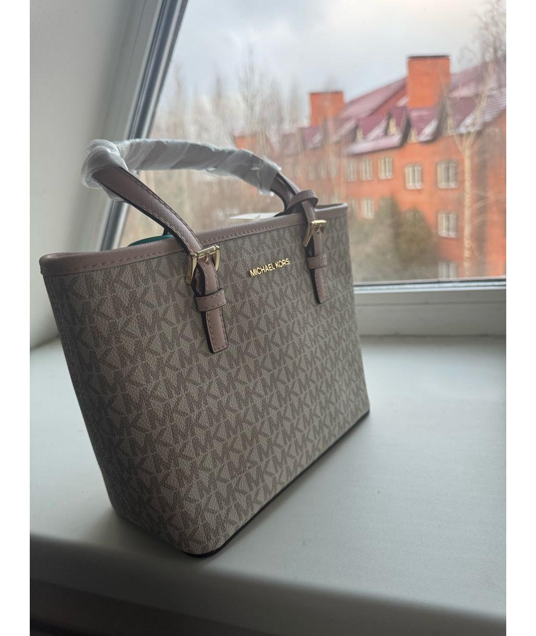 MICHAEL KORS Коралловая кожаная сумка через плечо, фото 2