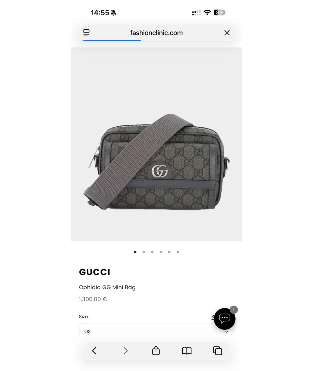 GUCCI Антрацитовая кожаная сумка на плечо, фото 7