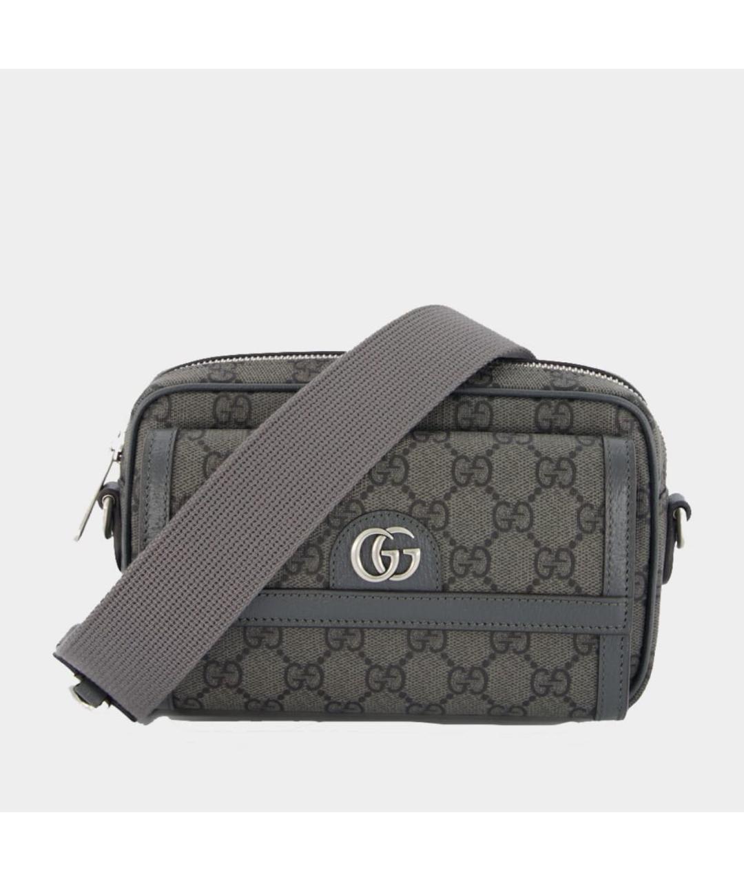 GUCCI Антрацитовая кожаная сумка на плечо, фото 8