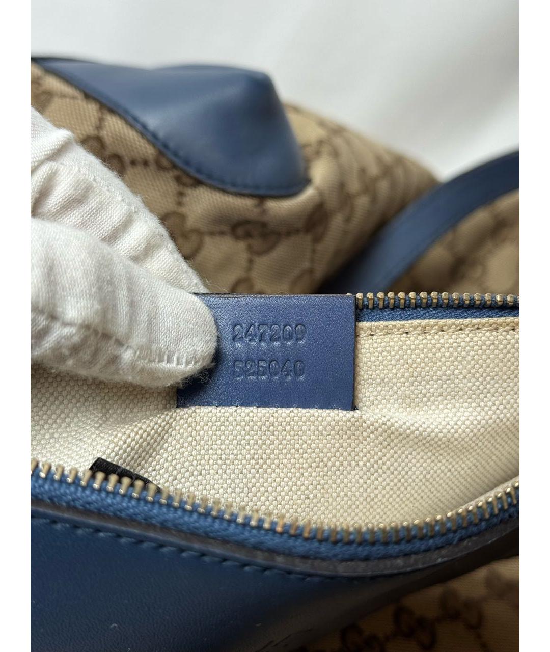 GUCCI Бежевая тканевая сумка с короткими ручками, фото 6