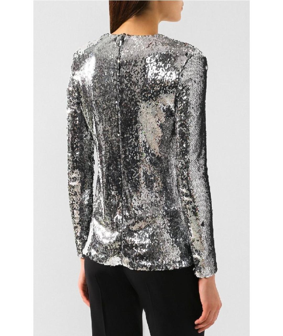 STELLA MCCARTNEY Серебряная шелковая блузы, фото 2
