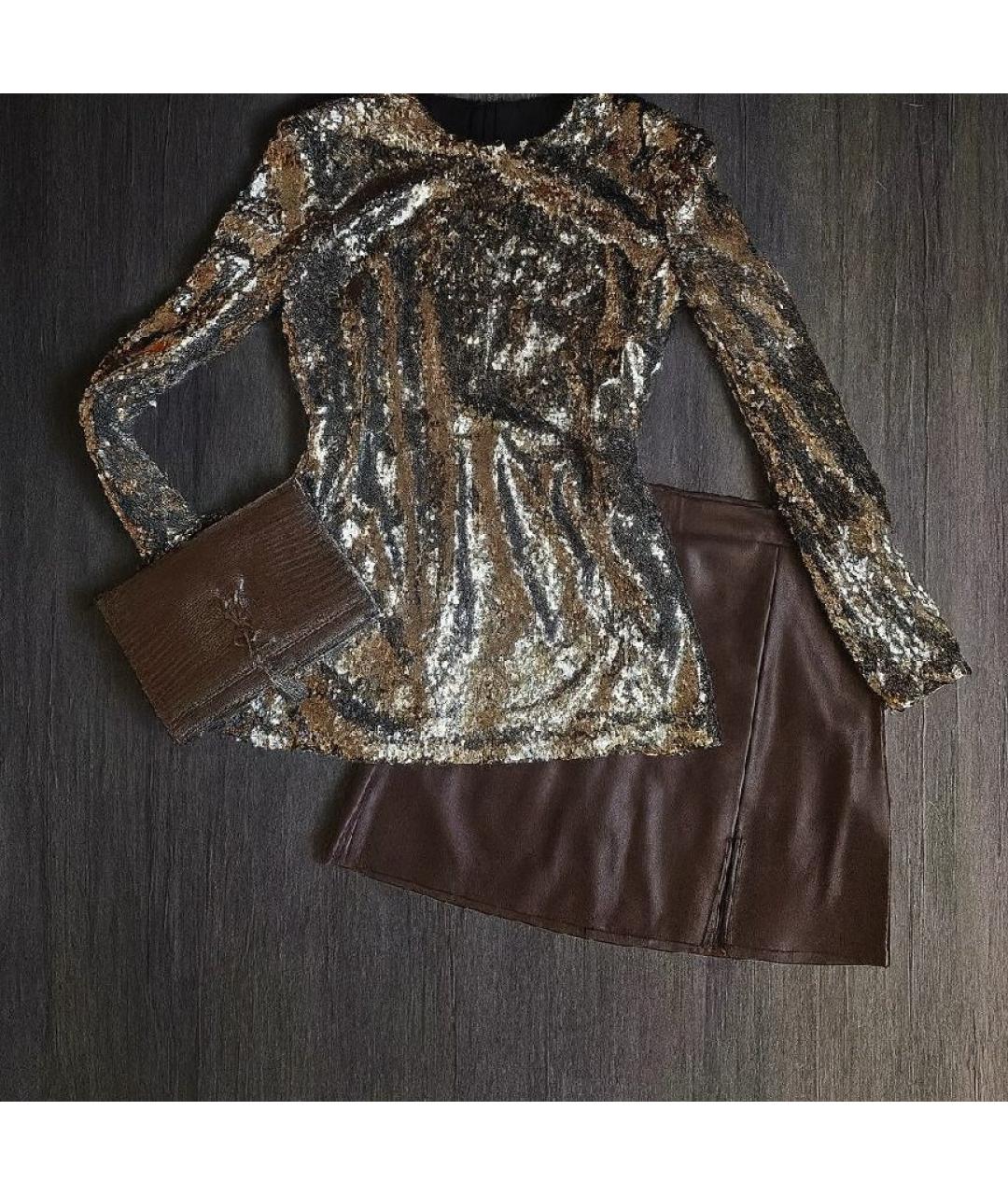 STELLA MCCARTNEY Серебряная шелковая блузы, фото 6