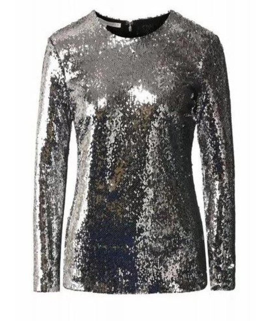 STELLA MCCARTNEY Серебряная шелковая блузы, фото 1