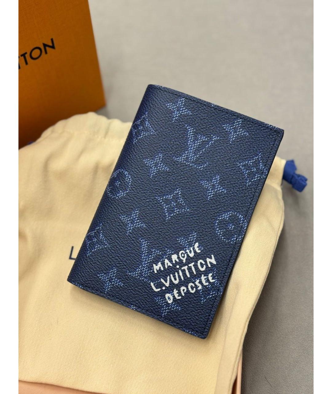 LOUIS VUITTON Синий кардхолдер, фото 3