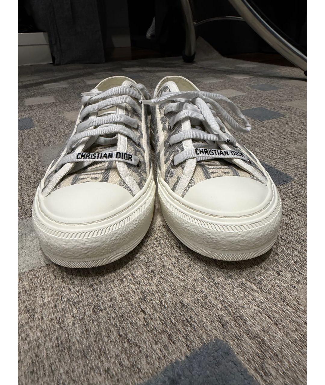 CHRISTIAN DIOR Белые текстильные кеды, фото 8