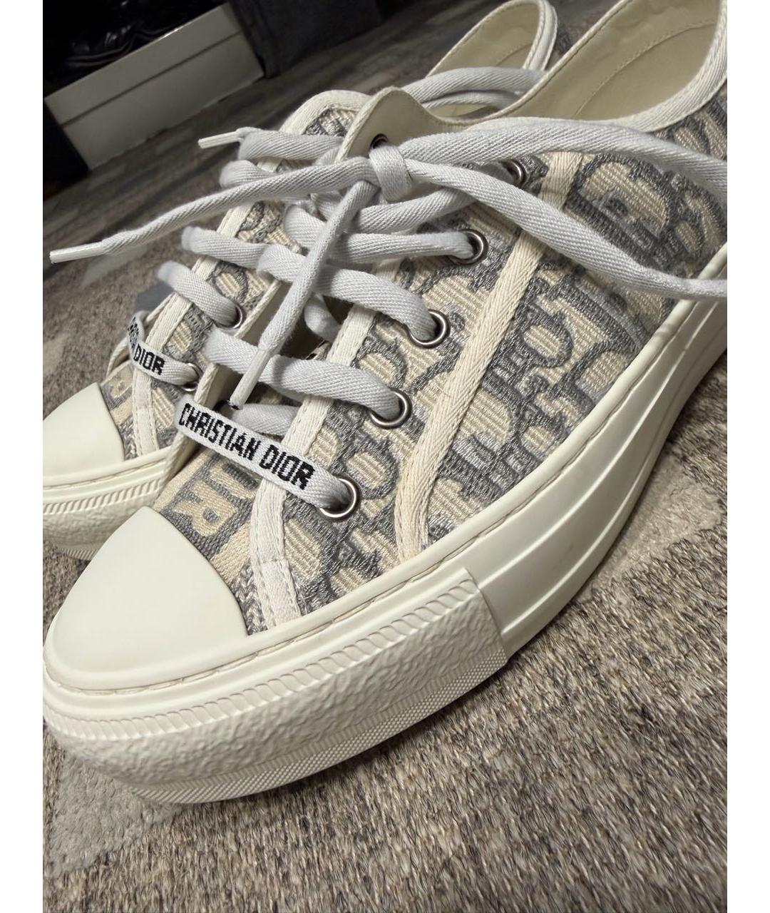 CHRISTIAN DIOR Белые текстильные кеды, фото 7