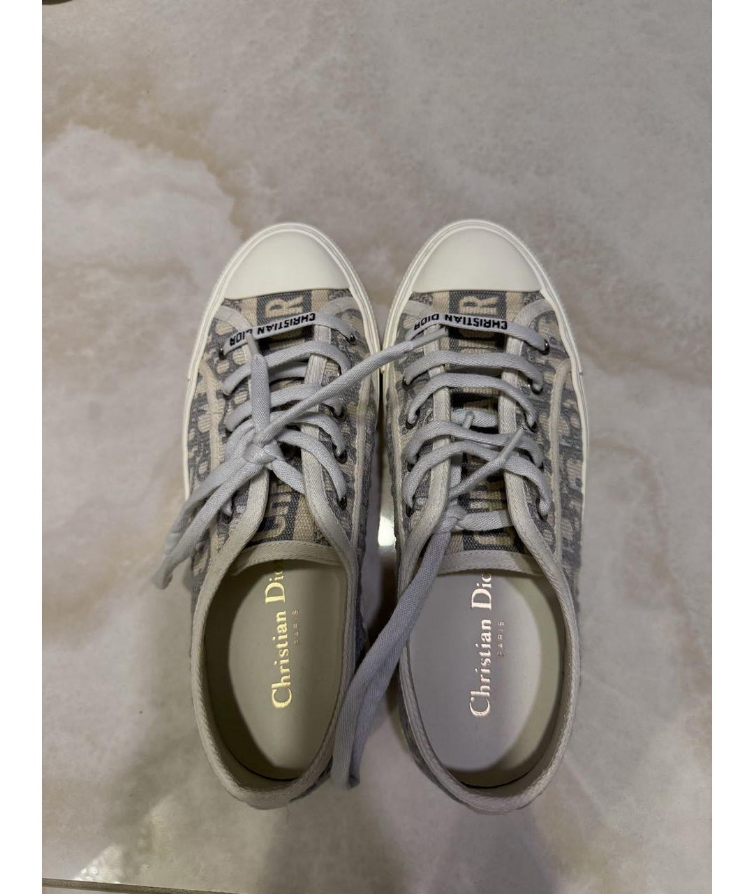 CHRISTIAN DIOR Белые текстильные кеды, фото 4